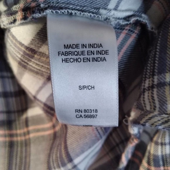 Lucky Brand Plaid Button Front Shirt Size Small - Picture 7 of 11